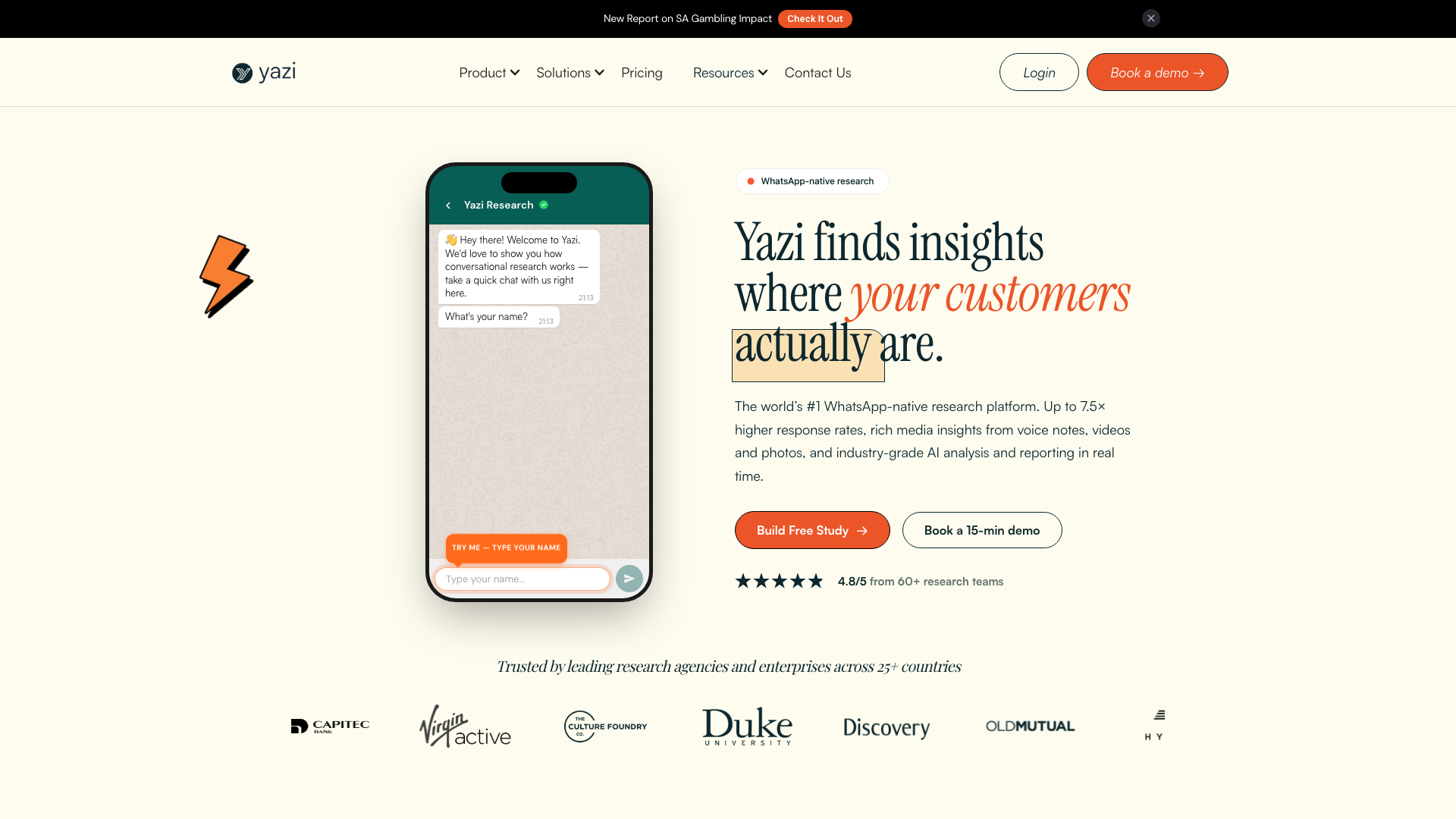 Screenshot of the Yazi homepage